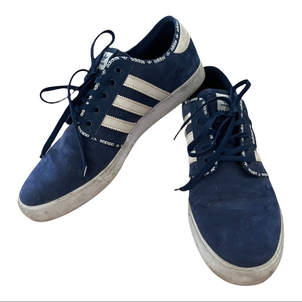 Blue white adidas shoes mens size 11